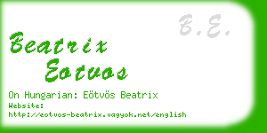 beatrix eotvos business card