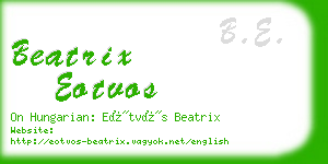 beatrix eotvos business card